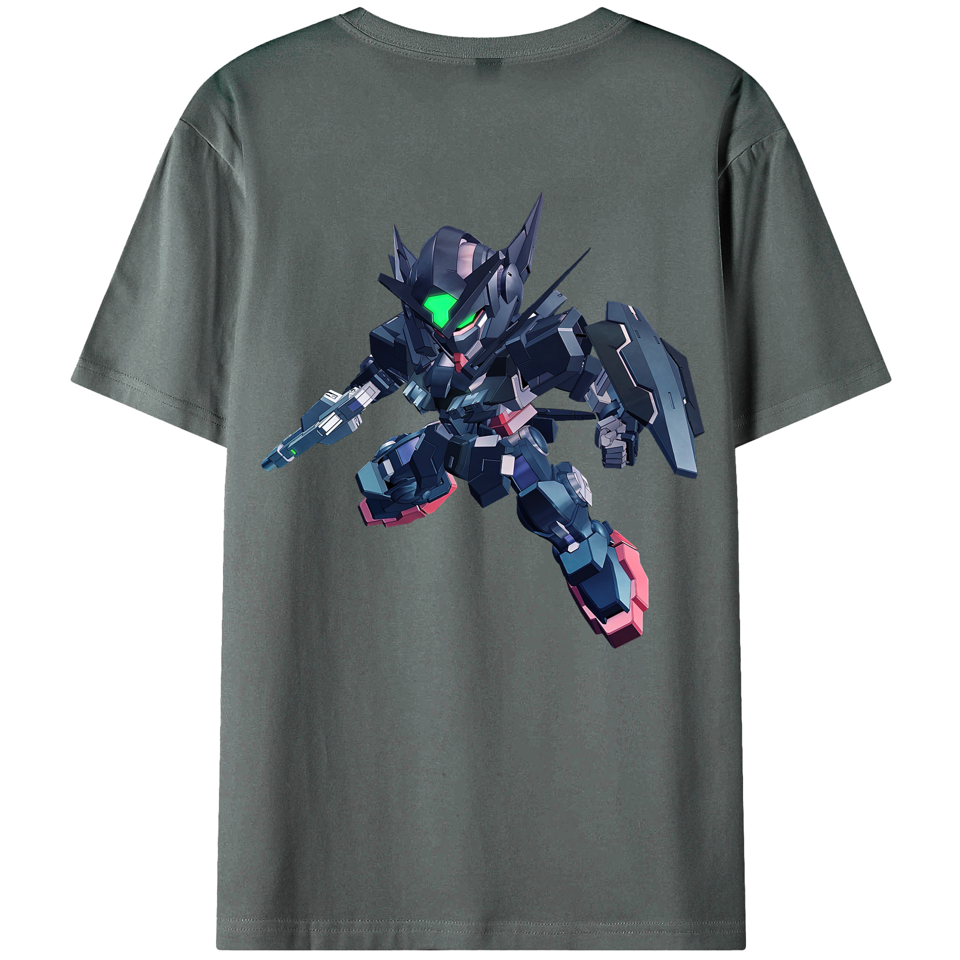 （画像用） 機動戦士ガンダム Mobile Suit Gundam 綿100％ メンズ半袖Tシャツ（バックプリント） 通気性